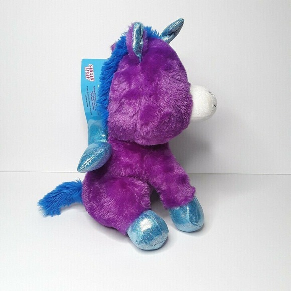 Kellytoy Shimmer Squad Sugar Loaf Unicorn Pegasus Purple Blue Plush Stuffed Toy - Picture 3 of 6